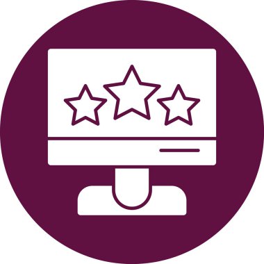 Bilgisayar. Web simgesi basit illüstrasyon.