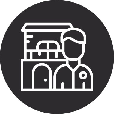 Modern yapı simgesinin vektör illüstrasyonu