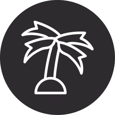 Yaz ağacı ikonu. Basit resimleme