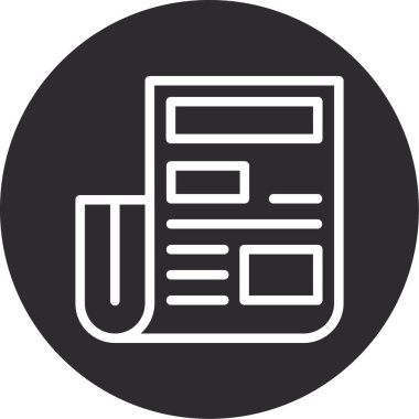 Belge. Web simgesi basit illüstrasyon