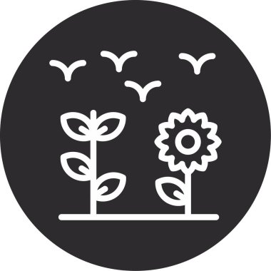 bitki simgesi vektör illüstrasyonu