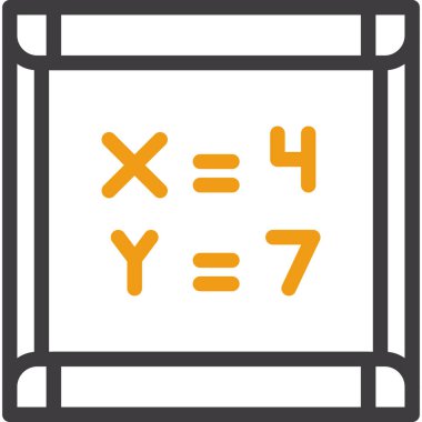 Matematik simgesi, vektör illüstrasyonu