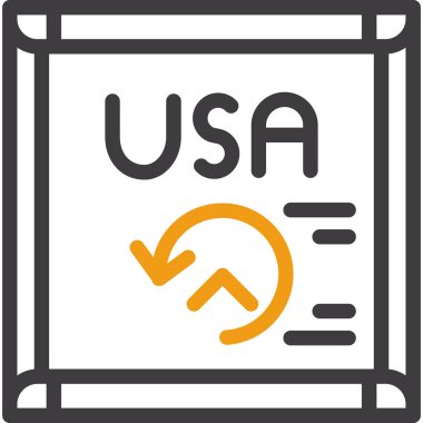 ABD bayrak ikonu vektör illüstrasyonu