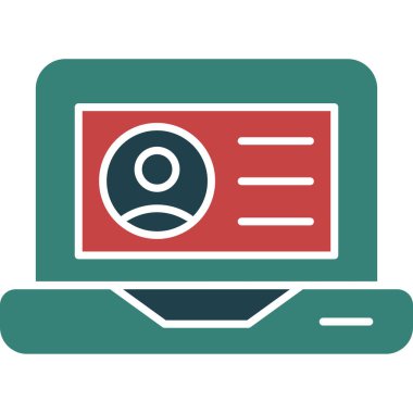 Laptop Düz Vektör Simgesi