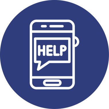 Moda tasarım arka planında mobil yardım simgesi