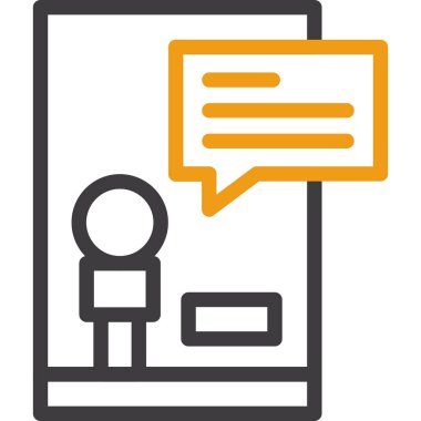 Sohbet iletişim ikonu vektör illüstrasyonu