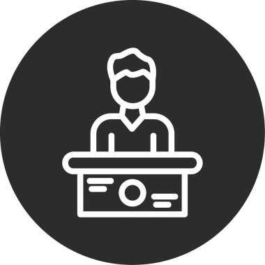 İş adamı simgesinin vektör illüstrasyonu