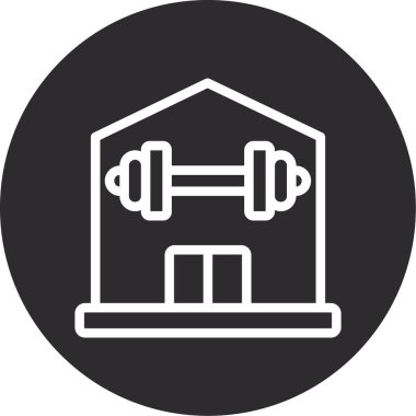 spor salonu ve fitness ikonu vektör illüstrasyonu