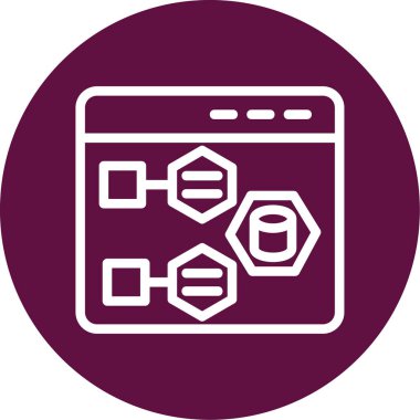 Benzersiz ağ ikonu vektör simgesi