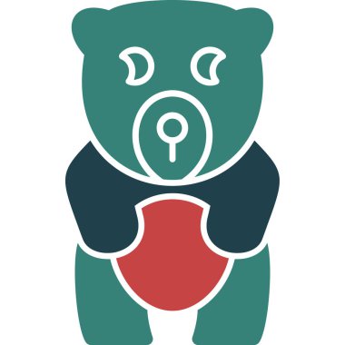 Ayı. Web simgesi basit illüstrasyon