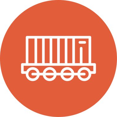 Vagon. Web simgesi basit illüstrasyon