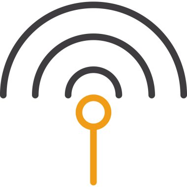 Kablosuz bağlantı sinyali. Web simgesi vektör illüstrasyonu