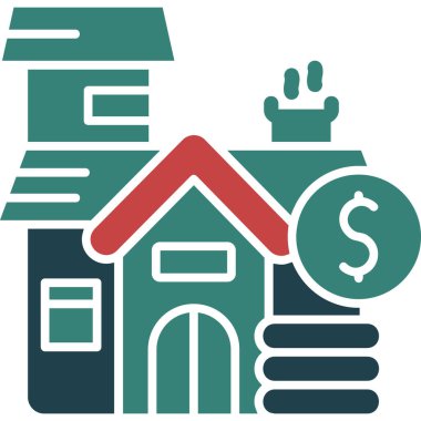 ev binası ikon vektör illüstrasyonu