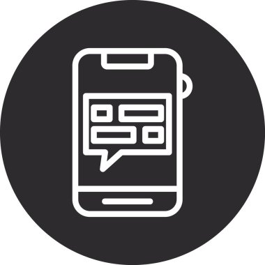 Sohbet simgesinin vektör illüstrasyonu