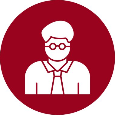 Gözlüklü adam avatarı, vektör illüstrasyonu