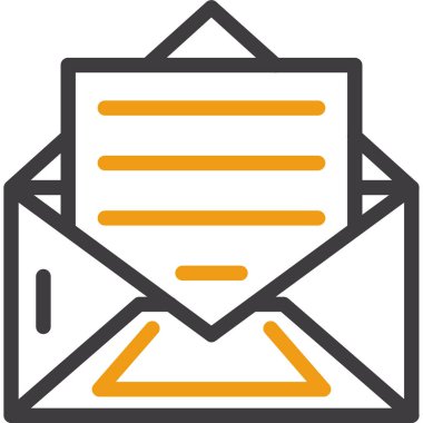 Zarf. Web simgesi basit illüstrasyon