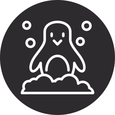 Bir hayalet simgesinin vektör çizimi