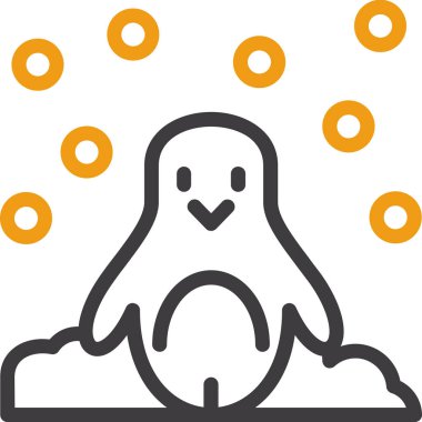 Kardan Adam 'ın karikatür simgesinin vektör çizimi