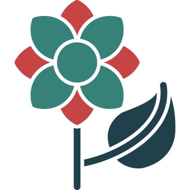 Çiçek süsü. Web simgesi basit tasarım