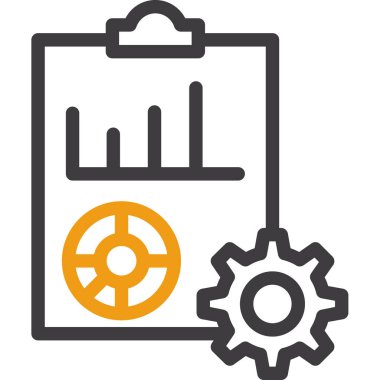 Vites simgesi ayarlanıyor. Web için dişli vektör simgelerinin özet çizimi