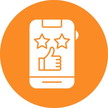 Müşteri incelemesi. Web simgesi basit illüstrasyon