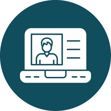 Dizüstü bilgisayar simgesi vektör çizimi