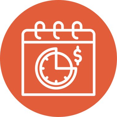 zaman yönetimi simgesi, vektör illüstrasyonu