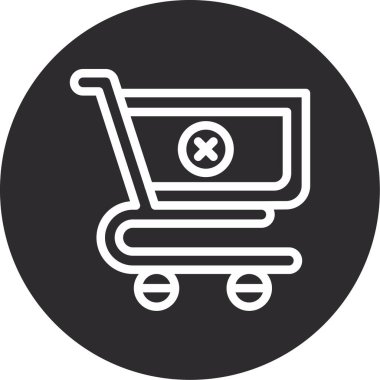 Alışveriş arabası simgesinin vektör çizimi, işaret, vektör, sembol