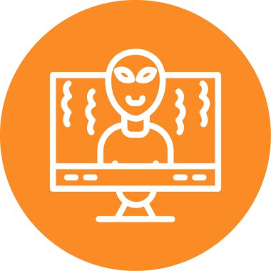 Hacker ikonu. Basit resimleme