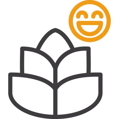 Mutlu yüz simgesi, vektör çizimi