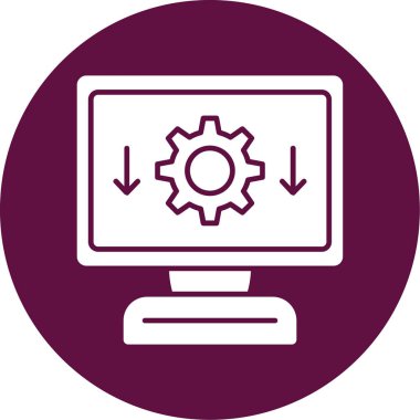 Bilgisayar. Web simgesi basit illüstrasyon