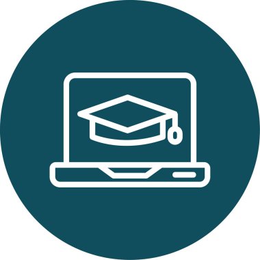 Çevrimiçi eğitim vektörü simgesi kolayca düzenleyebilir ya da değiştirebilir