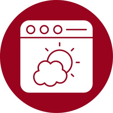 Bulut. Web simgesi basit tasarım