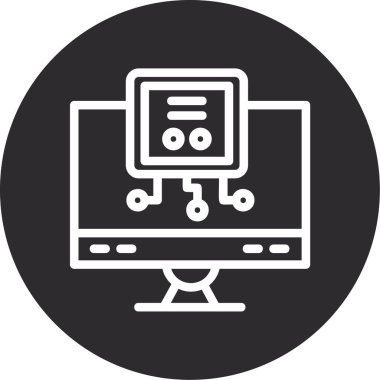 bilgisayar simgesi vektör illüstrasyonu