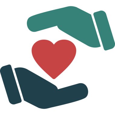 kalp bağışı düz simge, vektör, illüstrasyon