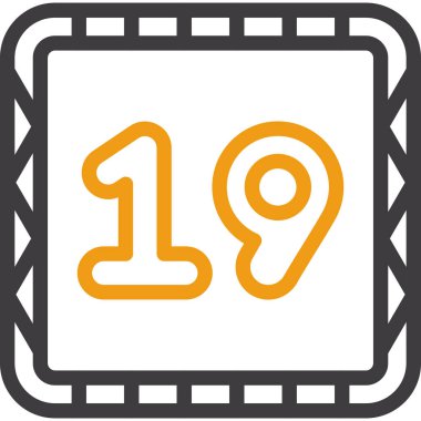 18 yıllık simge, vektör illüstrasyonu