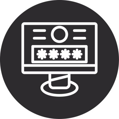 Veri güvenliği. Web simgesi basit tasarım