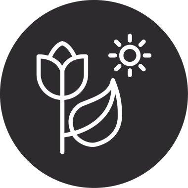 bitki simgesi vektör illüstrasyonu