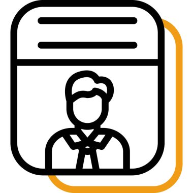 Adamım. Web simgesi basit illüstrasyon