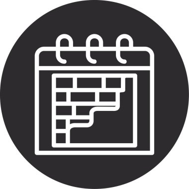 Takvim. Web simgesi basit illüstrasyon