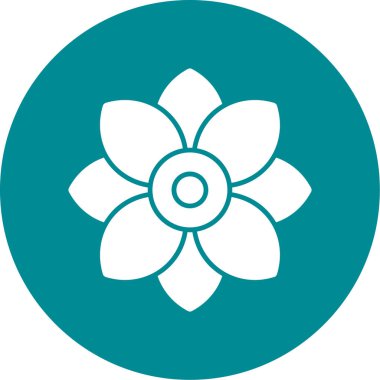 güzel çiçek vektör simgesi