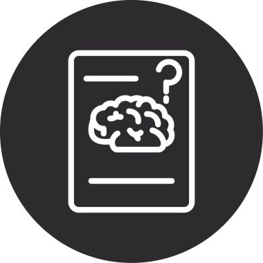 Beyin vektör simgesi modern basit tasarım