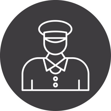 Modern polisin vektör illüstrasyonunda simge eksikliği