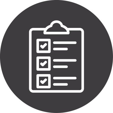 Kontrol listesi simgesi vektör illüstrasyonu