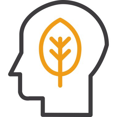 Beyin. Web simgesi basit tasarım