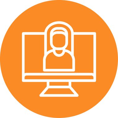 Bilgisayar simgesinin vektör illüstrasyonu