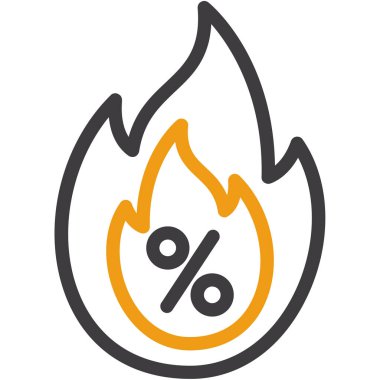 Yangın. Web simgesi basit illüstrasyon