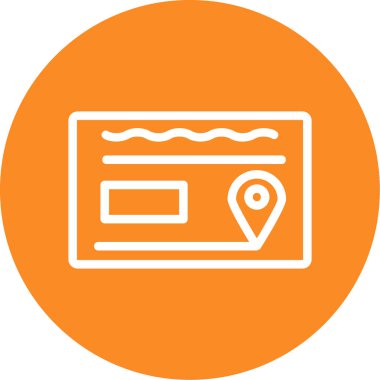 harita konumunun vektör simgesi