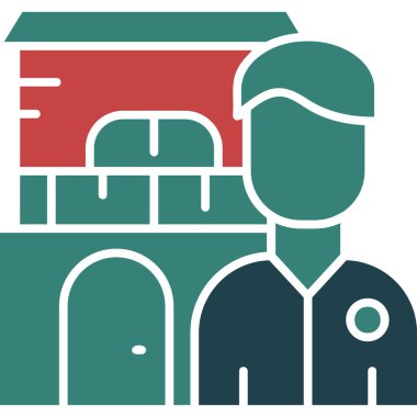 Sırt çantalı bir adamın vektör çizimi