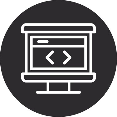 Tarayıcı. Web simgesi basit illüstrasyon